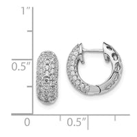 14k White Gold Diamond Earrings ,