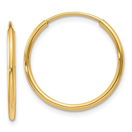 14k 1.25mm Endless Hoop Earring ,