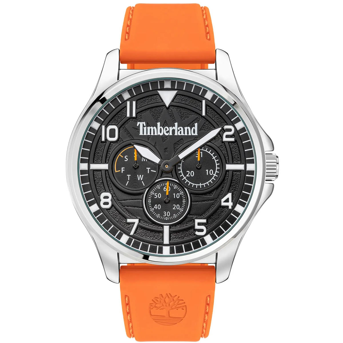 Timberland Men\'s Chronograph Watch - Orange Silicone Rubber Strap | TD
