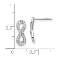 14k White Gold Diamond Earrings ,