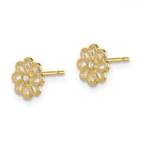 Madi K Kid's 14k CZ Flower Post Earrings ,