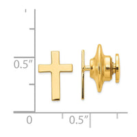 14k Polished Cross Tie Tac ,