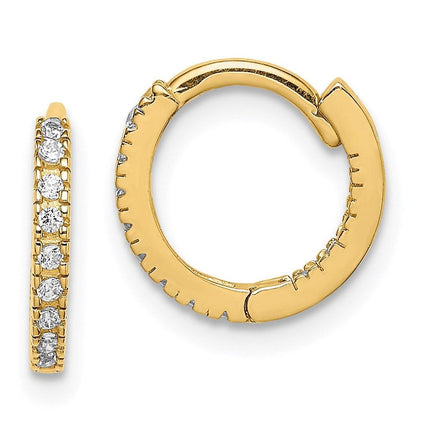 Madi K Kid's 14k  CZ Hinged Hoop Earrings ,