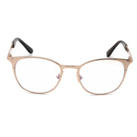 Tom Ford Unisex Eyeglasses - Shiny Rose Gold Round Metal Frame, 52 mm | FT5732-B 028 ,