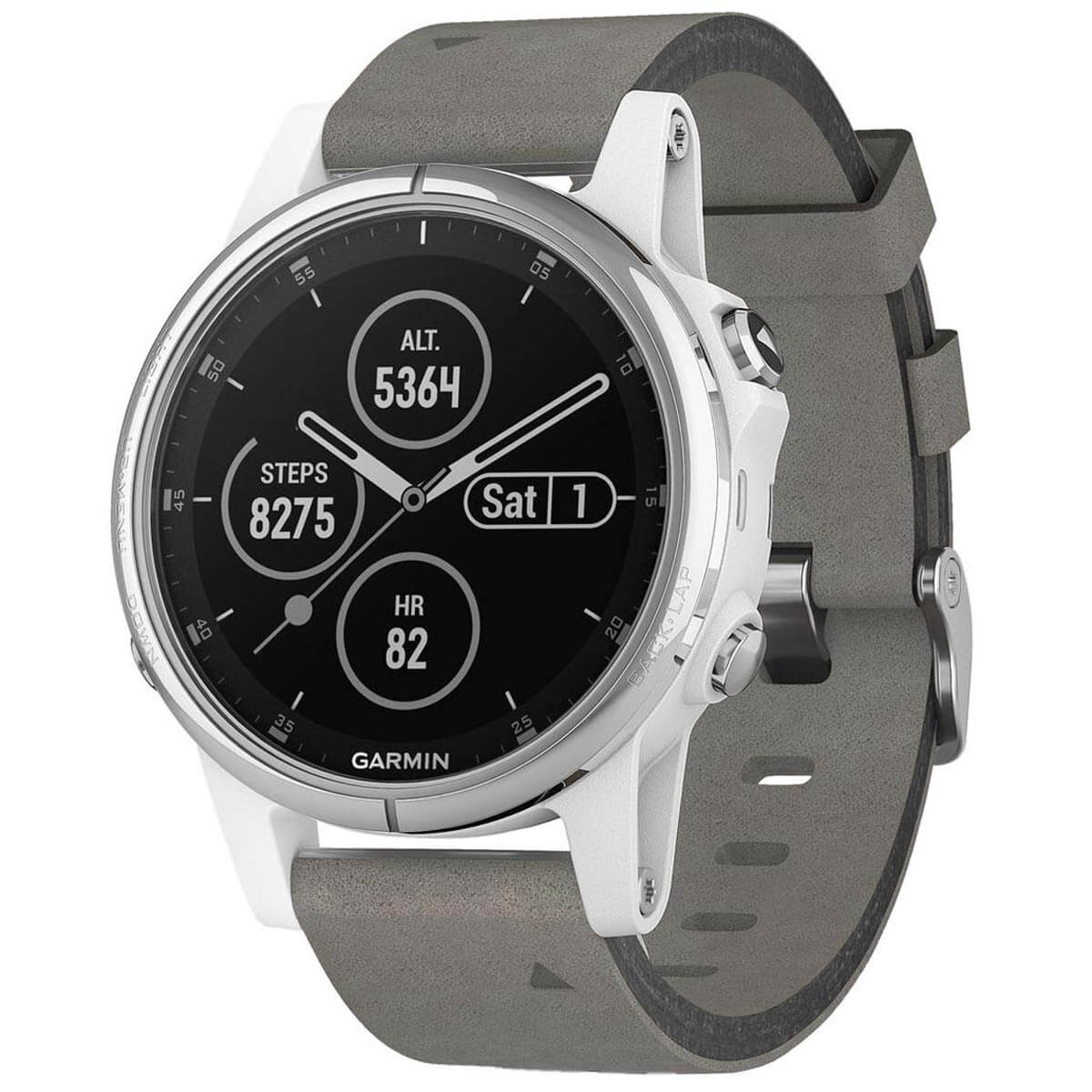 Garmin Unisex Smartwatch - fenix 5S Plus Multisport GPS Grey Strap | 0