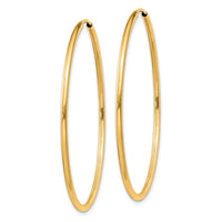 14k 1.5mm Polished Round Endless Hoop Earrings ,