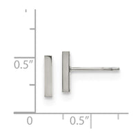 Stainless Steel Polished Bar Post Earrings ,