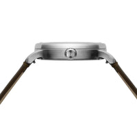 420Waldos Men's Watch - Bud Quartz Stainless Steel Case Grey Leather Strap | W1001 ,