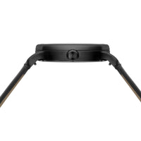 420Waldos Men's Watch - Bud Quartz Steel Case Yellow Dial Dark Brown Strap | W1010 ,