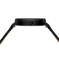 420Waldos Men's Watch - Bud Quartz Yellow Dial Black Genuine Leather Strap | W1011 ,