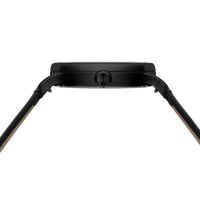 420Waldos Men's Watch - Bud Stainless Steel Case Black Genuine Leather Strap | W1003 ,