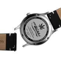 420Waldos Women's Quartz Watch - Mary Jane Orange Dial Genuine Leather Strap | W2015 ,