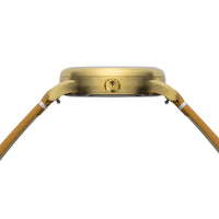 420Waldos Women's Watch - MaryJane White Illuminating Dial Brown Leather Strap | W2002 ,