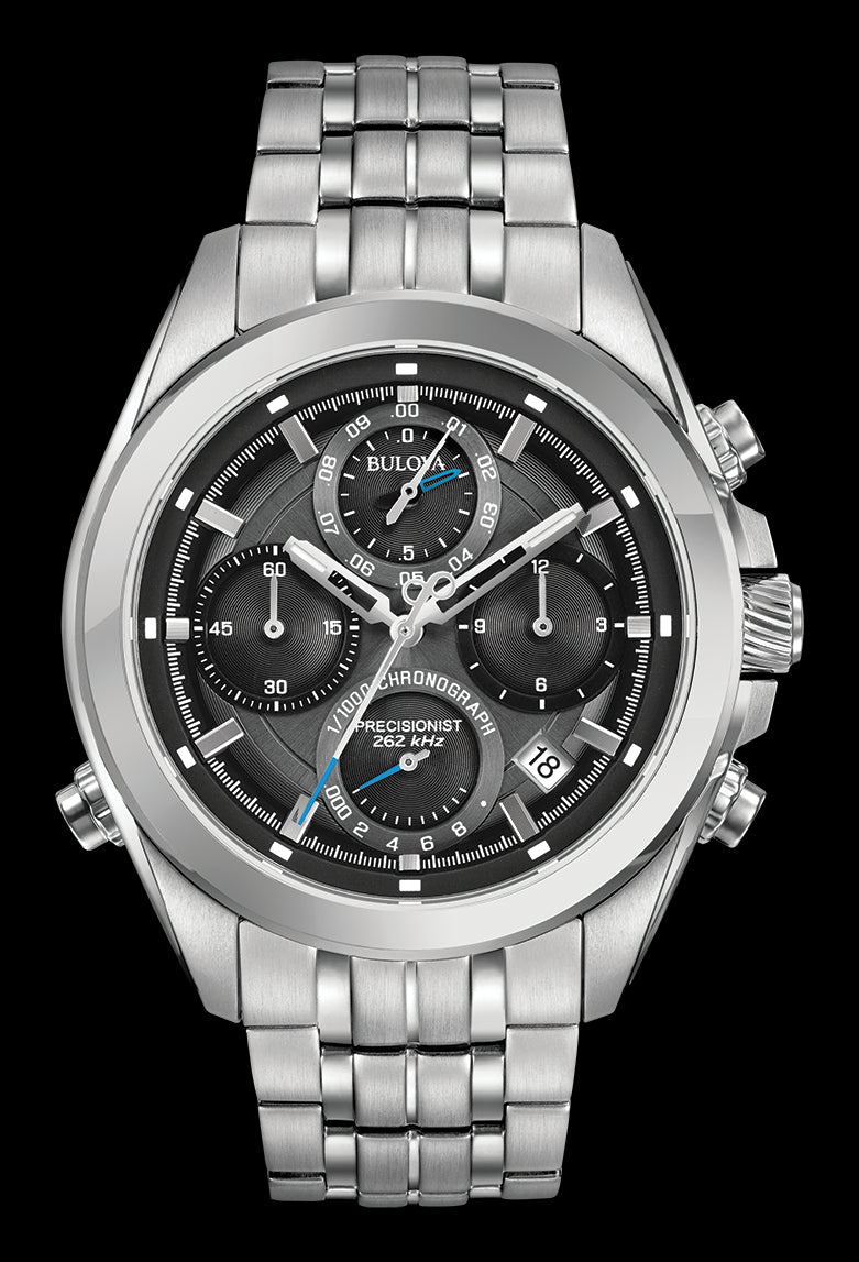 Bulova 96B260 Men's Precisionist Grey Dial Stainless Steel Bracelet  Chronograph Watch