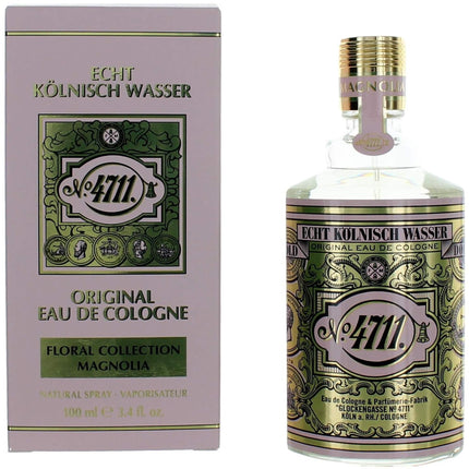 4711 Unisex Eau De Cologne Spray - Floral Collection Magnolia Elegant Scent, 3.4 oz ,