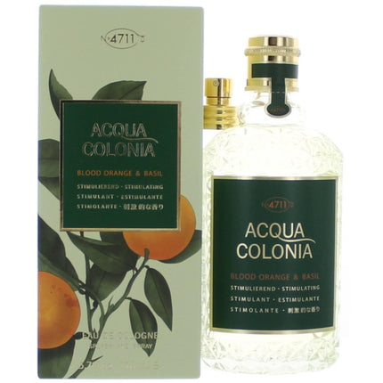 4711 Unisex Eau De Cologne Spray - Fresh Bold Blood Orange and Basil Notes, 5.7 oz ,