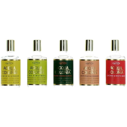 4711 Unisex Variety Set - Acqua Colonia Refreshing Eau de Cologne Mini, 5 Piece ,