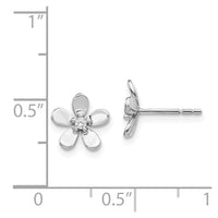 14k White Gold Diamond Earrings ,