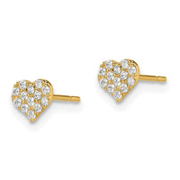 Madi K Kid's 14k CZ Heart Post Earrings ,