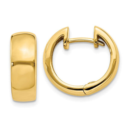 14k Hinged Hoop Earrings ,
