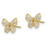 Madi K Kid's 14k Butterfly CZ Stud Earrings ,