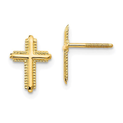 Madi K Kid's 14k Cross Post Earrings ,