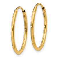 14k 1.25mm Endless Hoop Earring ,