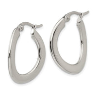 Stainless Steel Polished Hoop Earrings ,