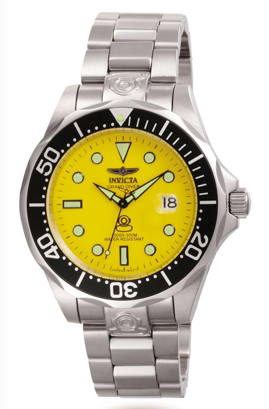 Invicta Men's Automatic Stainless Steel Watch - Yellow Dial