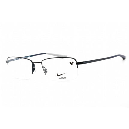 Nike Unisex Eyeglasses - Half Rim Satin Navy/Midnight Navy Metal Frame | NIKE 4306 401 ,