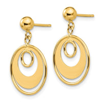 14k Circle Post Earrings ,