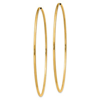 14k 1.5mm Polished Round Endless Hoop Earrings ,