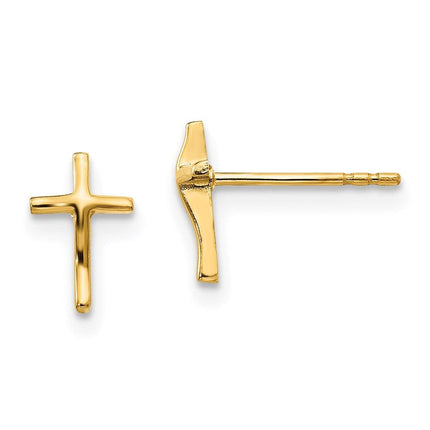 Madi K Kid's 14k Polished Cross Post Earrings ,
