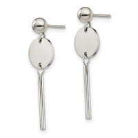 Stainless Steel Polished Post Dangle Earrings ,