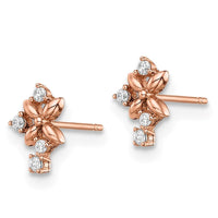 Madi K Kid's 14k Rose Gold CZ Post Earrings ,