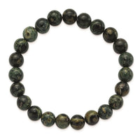 Green Eye Agate Beaded Stretch Bracelet ,