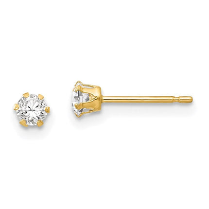 Madi K Kid's 14k CZ Stud Post Earrings ,