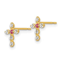 Madi K Kid's 14k CZ Cross Post Earrings ,