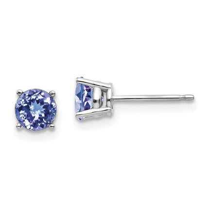 14k White Gold Tanzanite Earrings ,