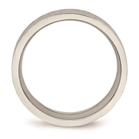 Stainless Steel Polished Textured Ring ,