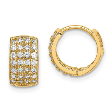 Madi K Kid's 14k CZ Hinged Hoop Earrings ,