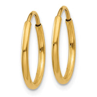 14k 1.25mm Endless Hoop Earring ,