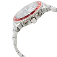Invicta Men's Chrono Watch - Disney Black Dial Red Bezel Silver Tone Bracelet | 39047 ,