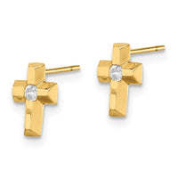 Madi K Kid's 14k CZ Cross Post Earrings ,