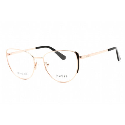 Guess Women's Eyeglasses - Full Rim Shiny Rose Gold Metal Cat Eye Frame | GU2904 028 ,