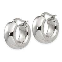Stainless Steel Polished Hoop Earrings ,