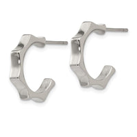 Stainless Steel Polished Post Hoop Earrings ,