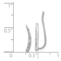 14k White Gold Diamond Earrings ,