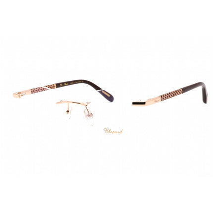 Chopard Women's Eyeglasses - Shiny Copper Gold Metal Rectangular Frame | VCHF47 08FC ,