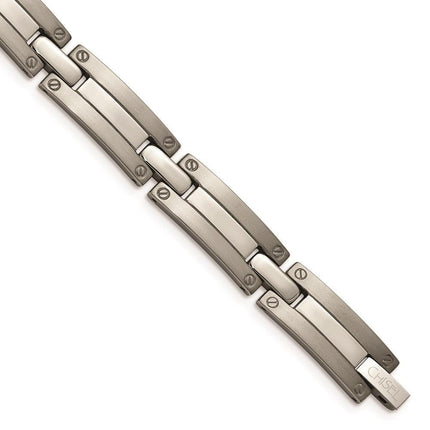 Titanium Brushed and Polished 8.5in Bracelet ,
